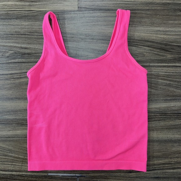 a new day Tops - Hot Pink Large Compression Tank Top Athletic Summer Vibes Neon